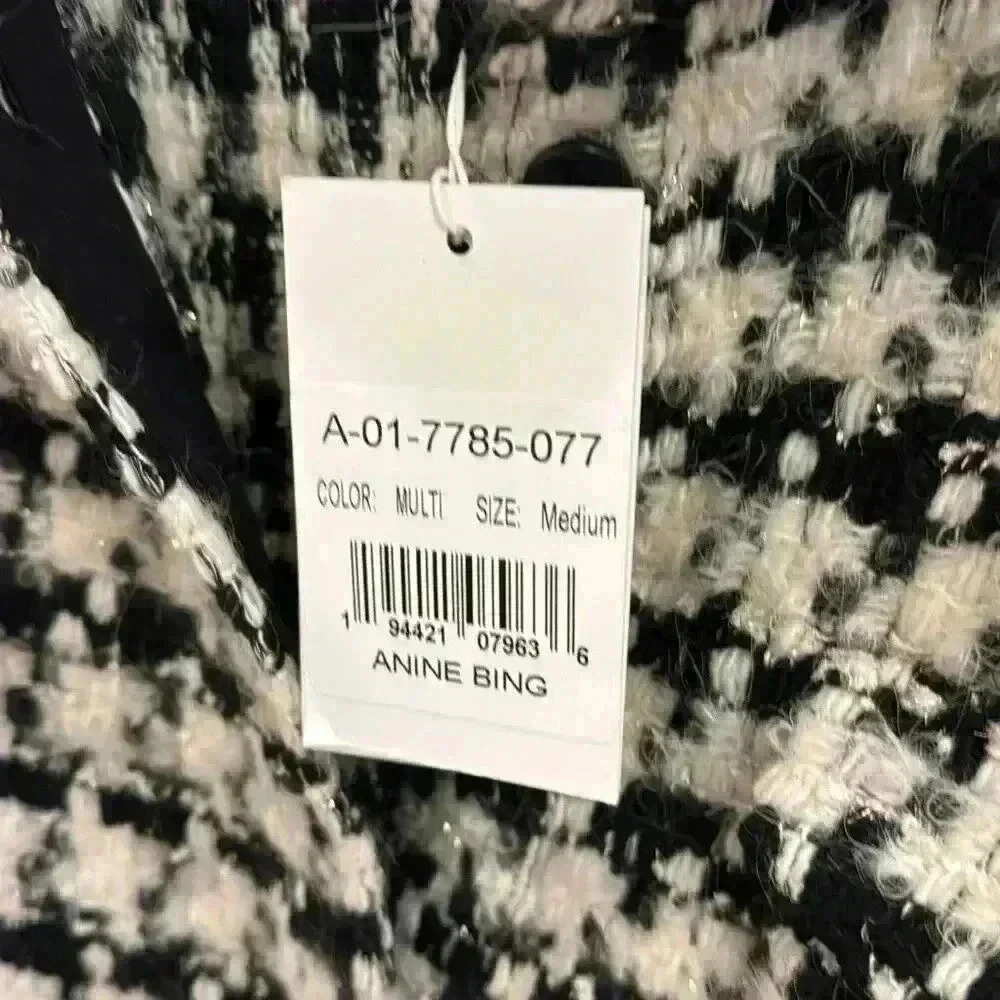 New NWT Anine Bing - Sloan Jacket in Black & White Retails $450 - Picture 7 of 7
